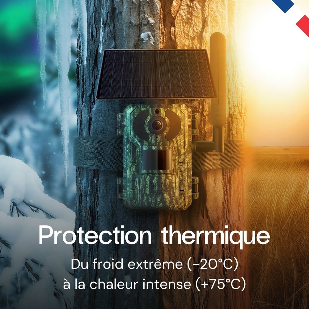 Camera de chasse 4G avec panneau solaire intégré