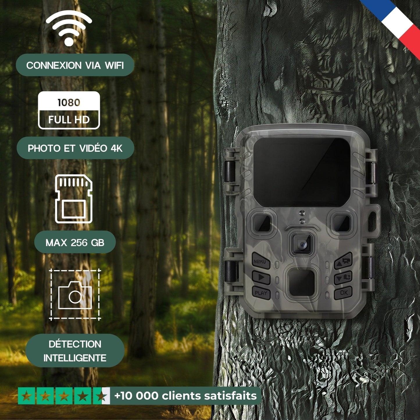 Caméra de chasse Wifi 4K