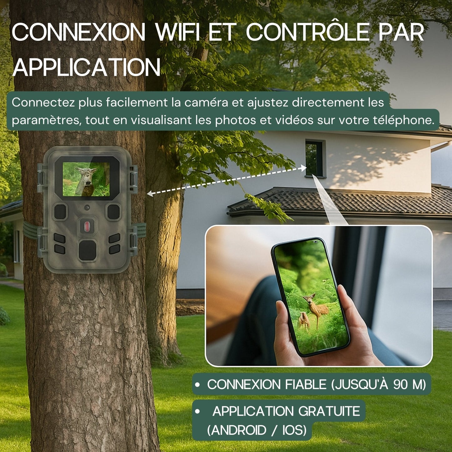 Caméra de chasse Wifi 4K
