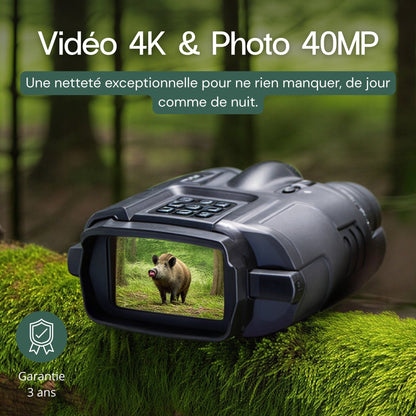 Jumelles vision nocturne 4K - Autonomie 20h