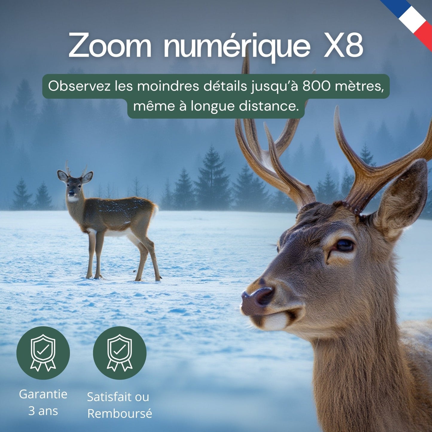 Jumelles vision nocturne 4K - Autonomie 20h