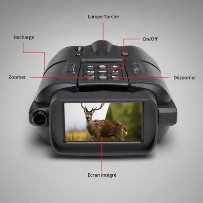 Jumelles vision nocturne 4K - Autonomie 20h