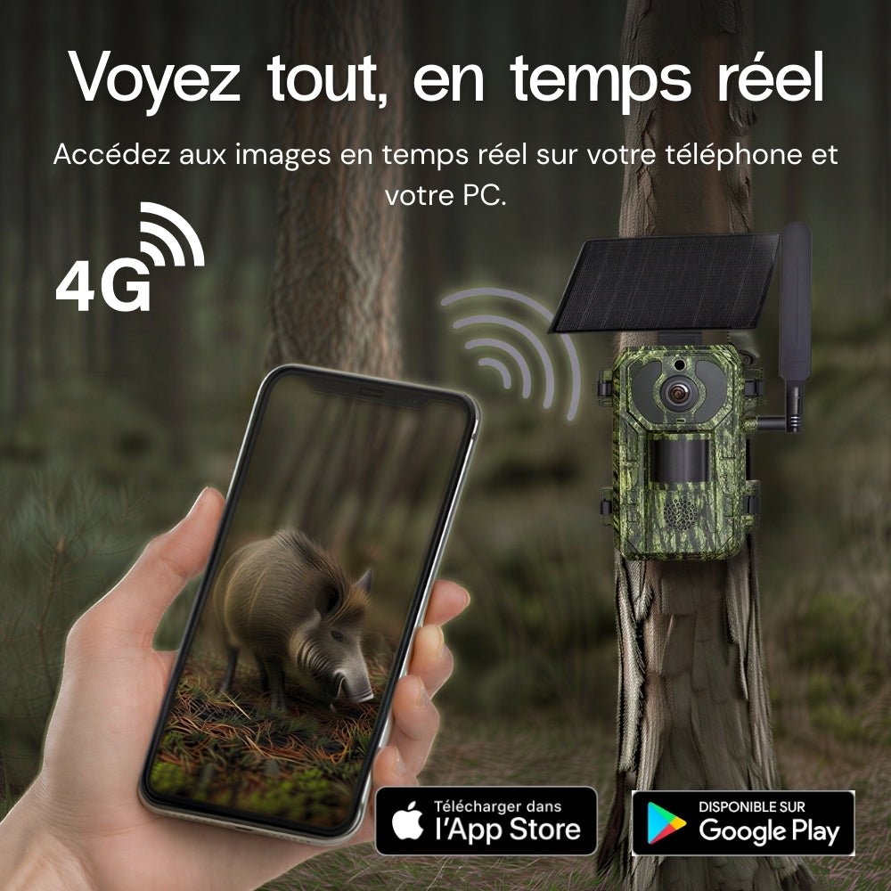 Caméra de chasse 4G solaire
