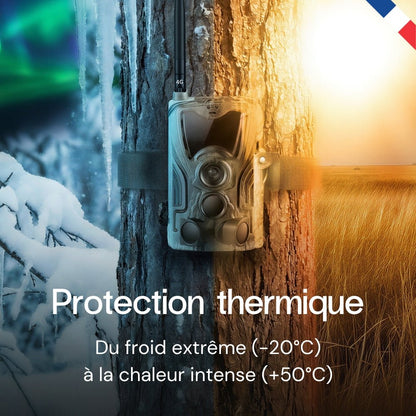 Camera de chasse 4K avec écran 4G+ – Images ultra nettes & contrôle à distance