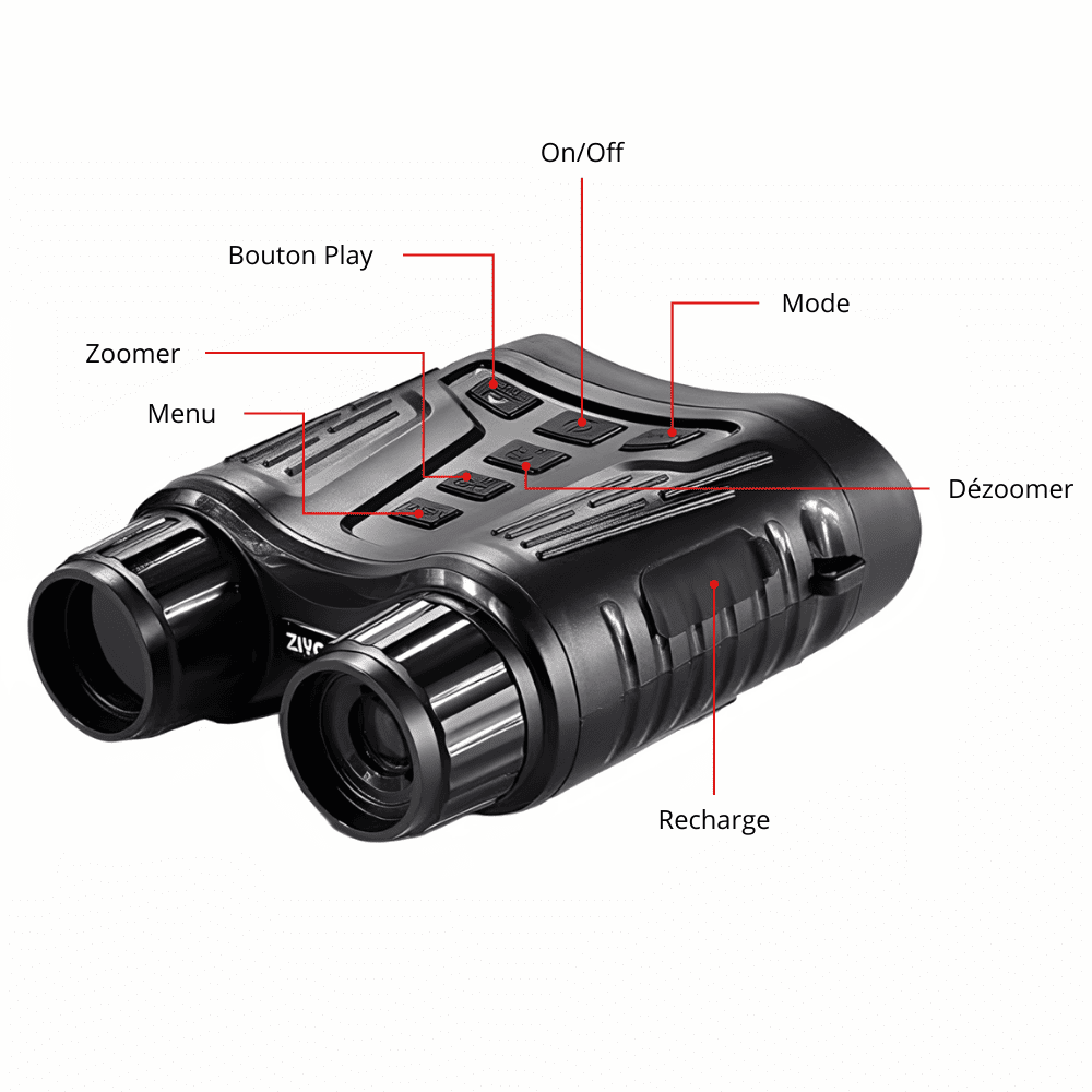 Jumelles vision nocturne 4K -Autonomie 8h