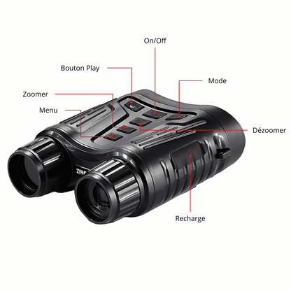 Jumelles vision nocturne 4K -Autonomie 8h