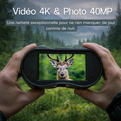 Jumelles vision nocturne 4K -Autonomie 8h