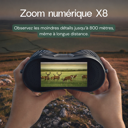Jumelles vision nocturne 4K -Autonomie 8h