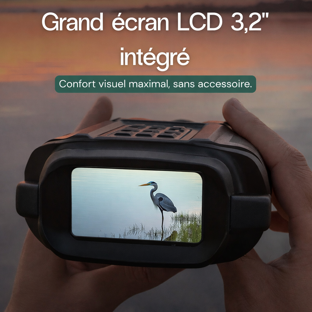Jumelles vision nocturne 4K -Autonomie 8h