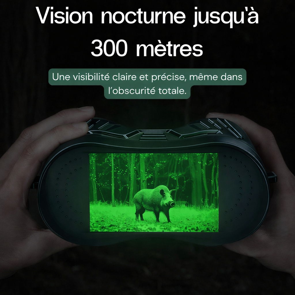 Jumelles vision nocturne 4K -Autonomie 8h