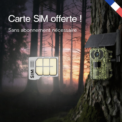 Camera de chasse 4G avec panneau solaire intégré