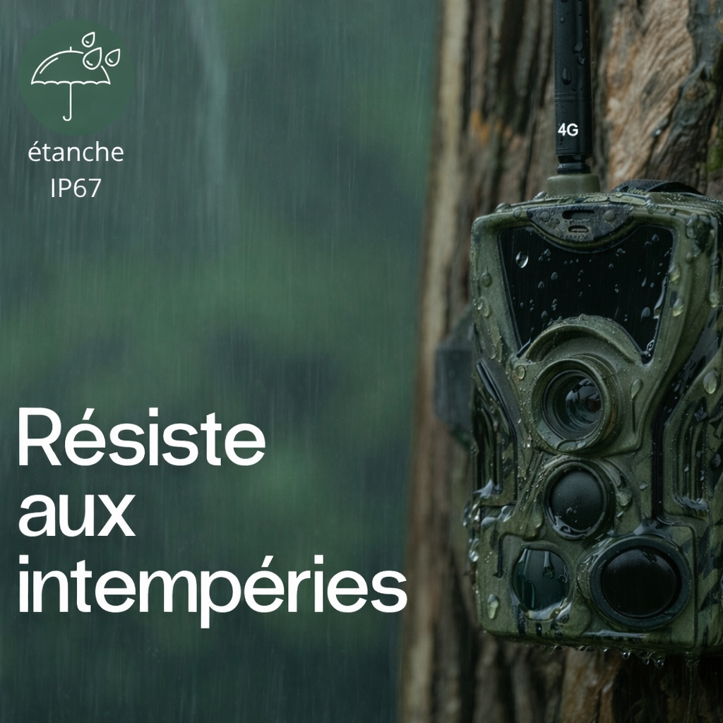 Camera de chasse 4K avec écran 4G+ – Images ultra nettes & contrôle à distance