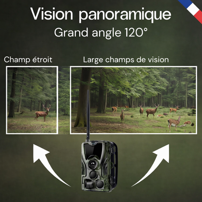 Camera de chasse 4K avec écran 4G+ – Images ultra nettes & contrôle à distance