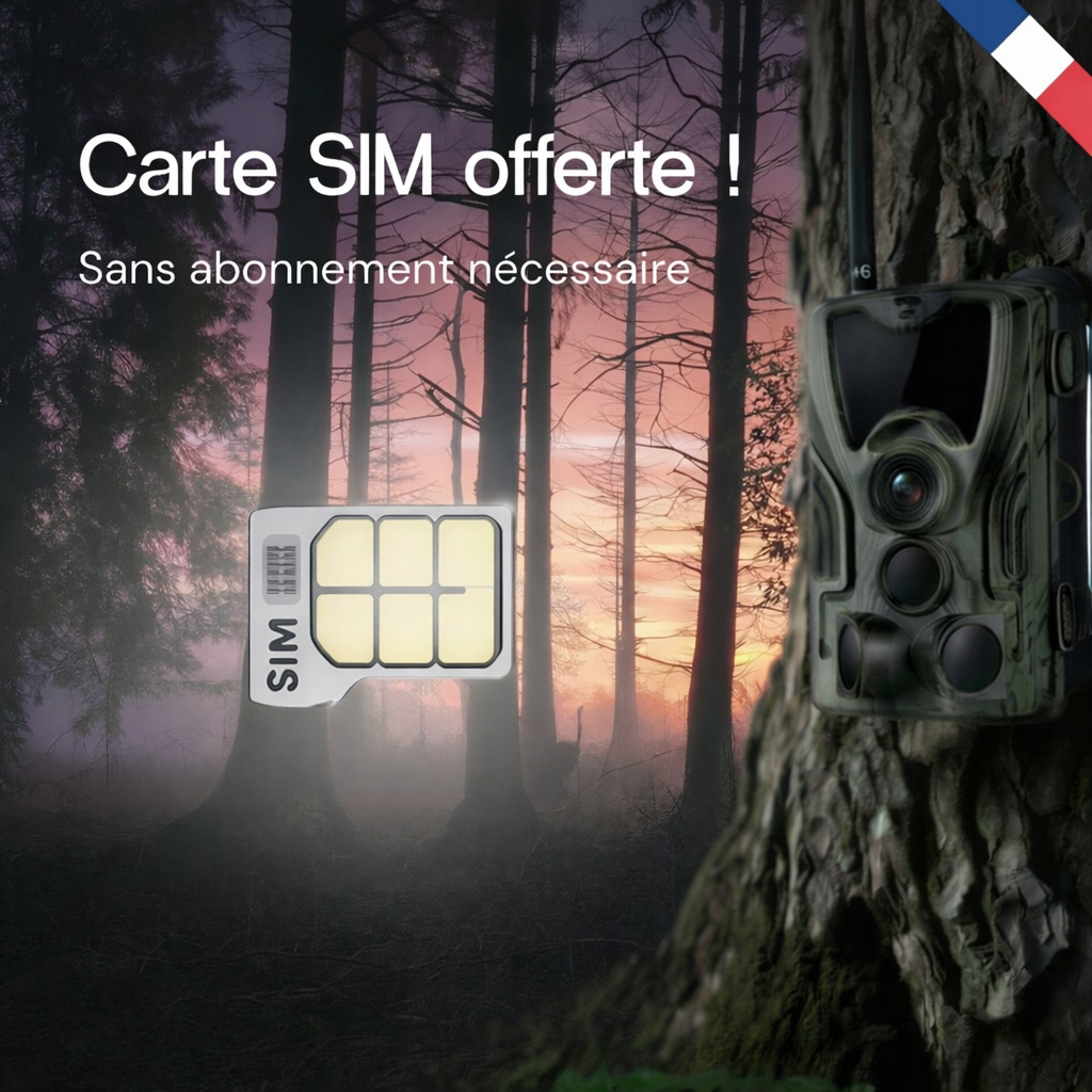 Camera de chasse 4K avec écran 4G+ – Images ultra nettes & contrôle à distance