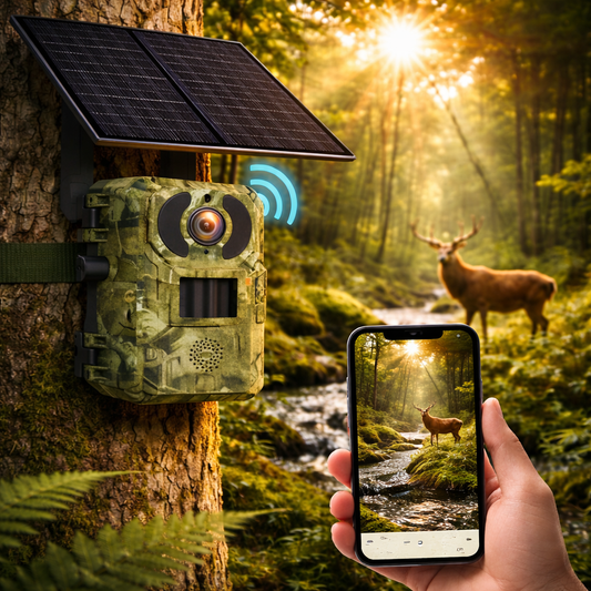 Caméra de chasse 4G avec panneau solaire intégré